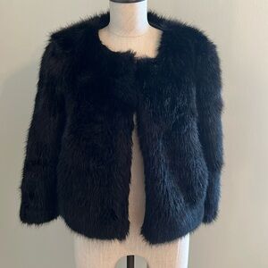 Banana Republic faux fur crop jacket